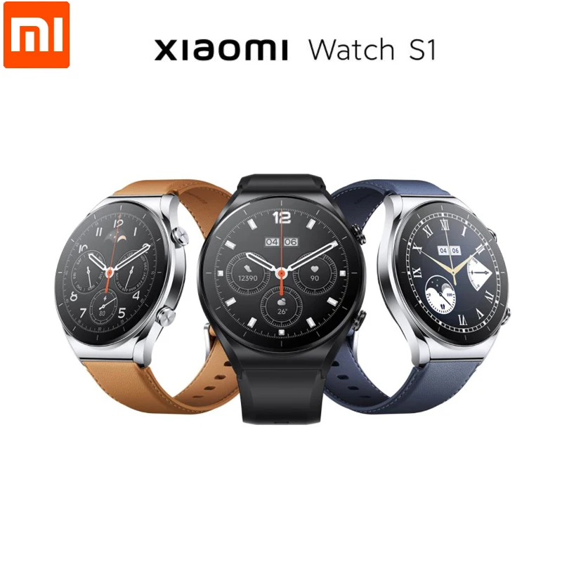 Xiaomi Mi Watch S1 GPS Smart Watch 1.43inch AMOLED Sapphire Display SpO₂ Monitoring Wireless Charging Mi Smartwatch