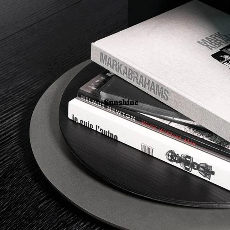 italian luxury modern coffee table stainless steel 2 tier round side table bedroom T*