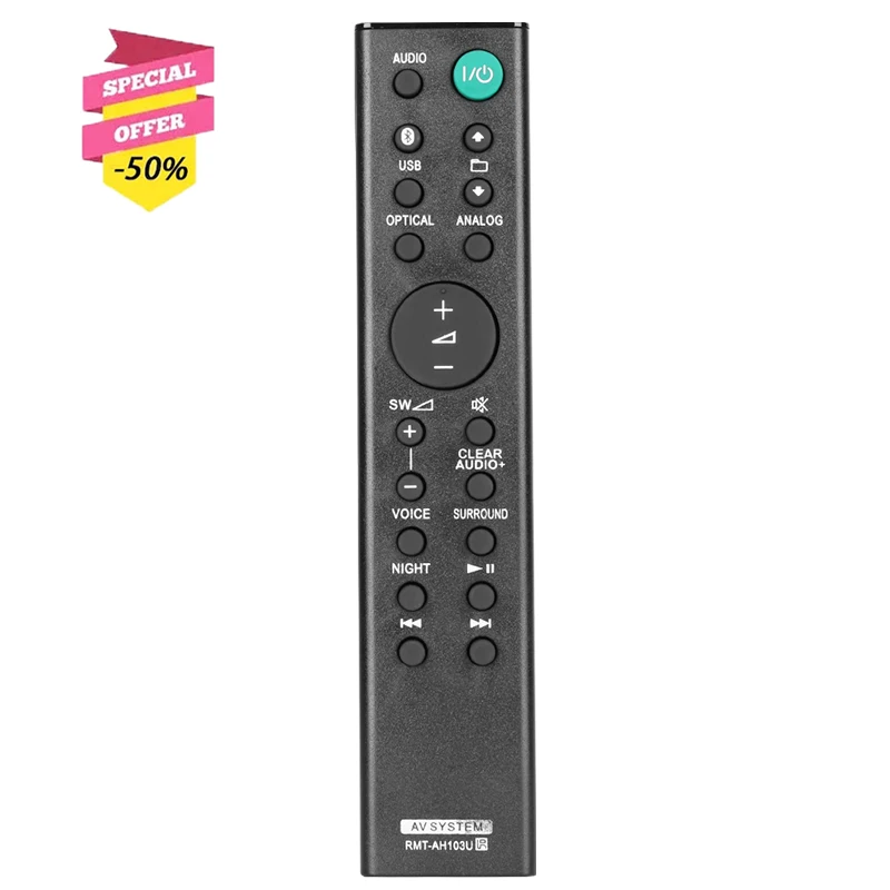 

RMT-AH103U Remote Control For Sony Sound Bar HT-CT80 HT-CT180 HT-CT80BT SA-CT180 SA-CT80 SS-WCT80 HTCT80 HTCT180 HTCT80BT