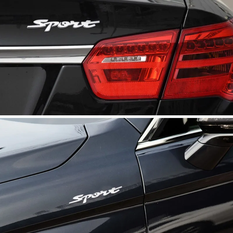 Metal 3D cromado maletero de coche carrocería de carreras deporte palabra carta pegatina impermeable Logo emblema insignia pegatina accesorios de coche