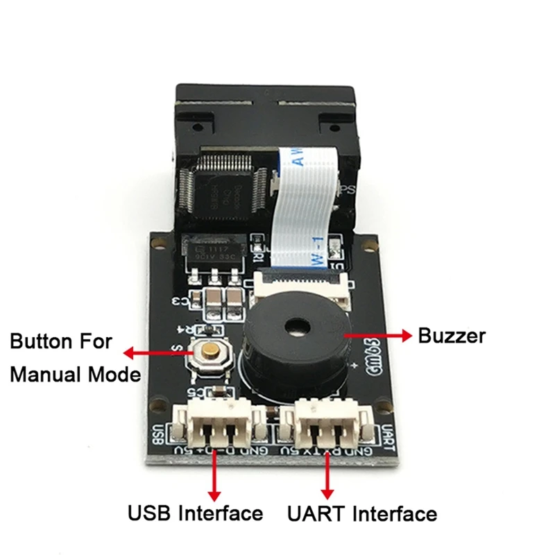 GM65 1D 2D pemindai Barcode USB UART PDF417, modul kode QR pembaca kode batang untuk rumah sakit Bus Supermarket