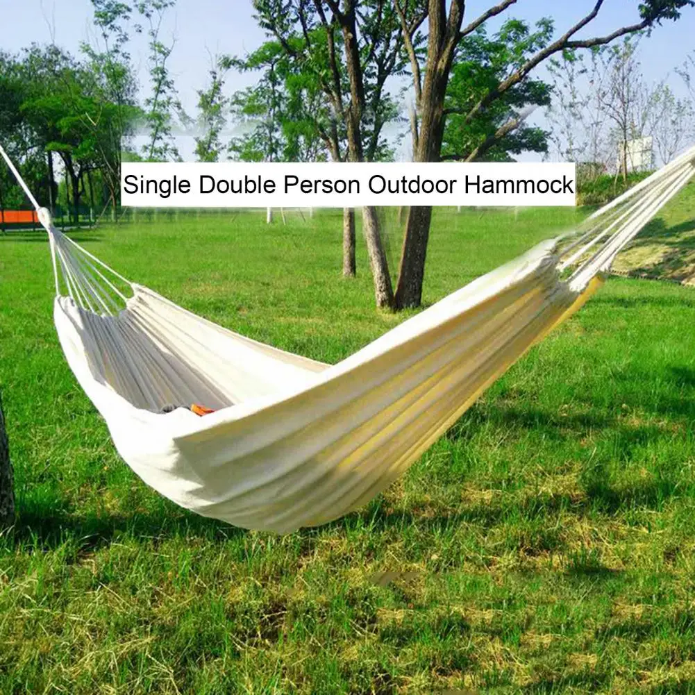 

1 Set Durable Outdoor Hammock Detailed Sleeping Hammock Strong Load Bearing Single Double Person Outdoor Hammock Relax