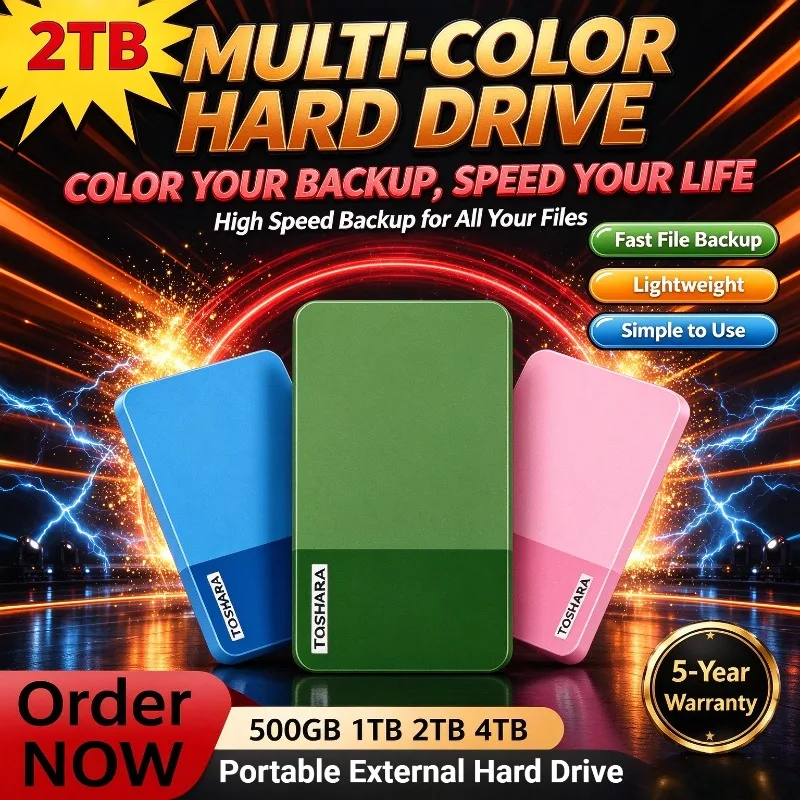 Brand New Multi-color selection Portable External Hard Drive High Speed Disk For Laptop Desktop Mac Android Phone Data Backup