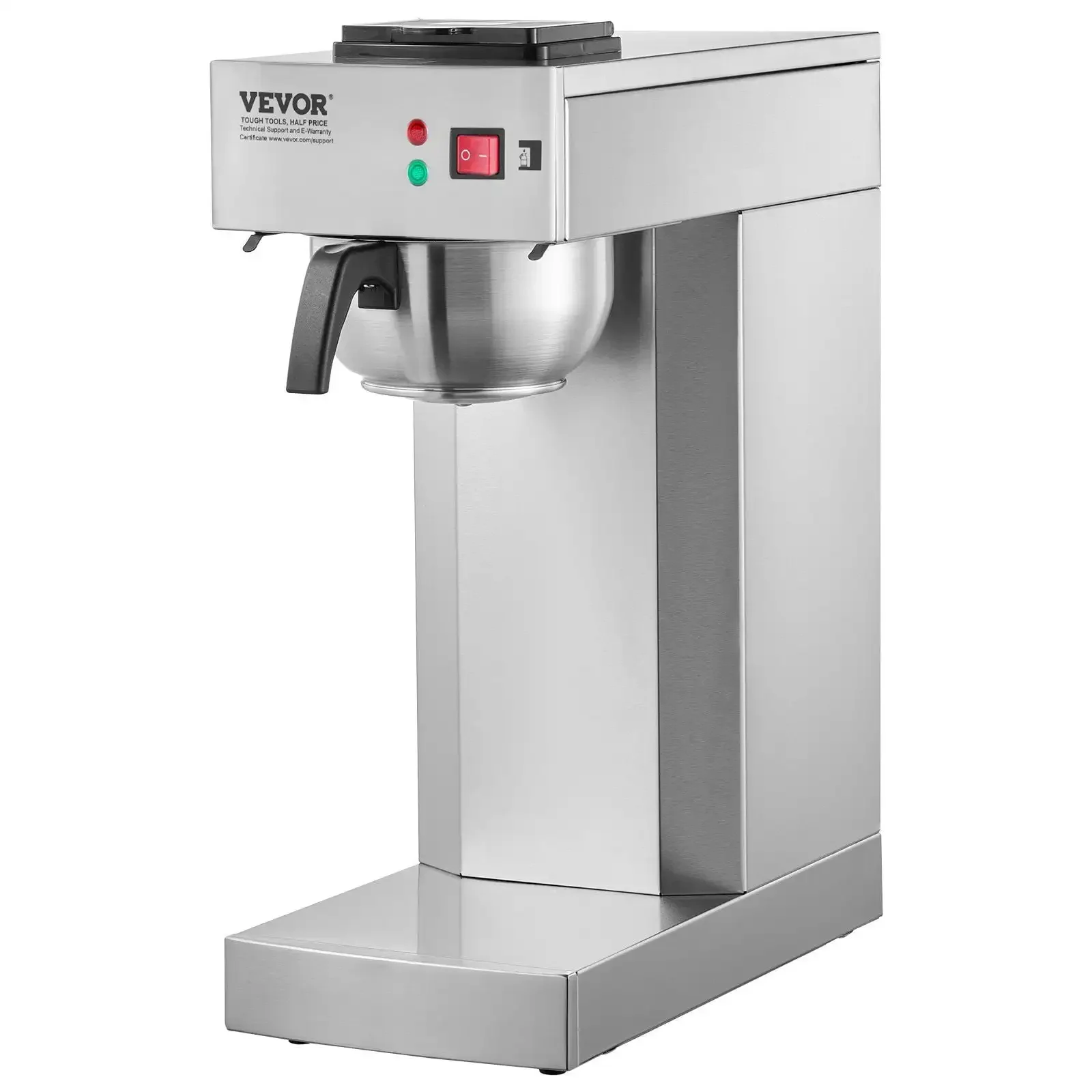

12 Cups Commercial Drip Coffee Maker with Thermal Carafe Restaurant Office Cafe