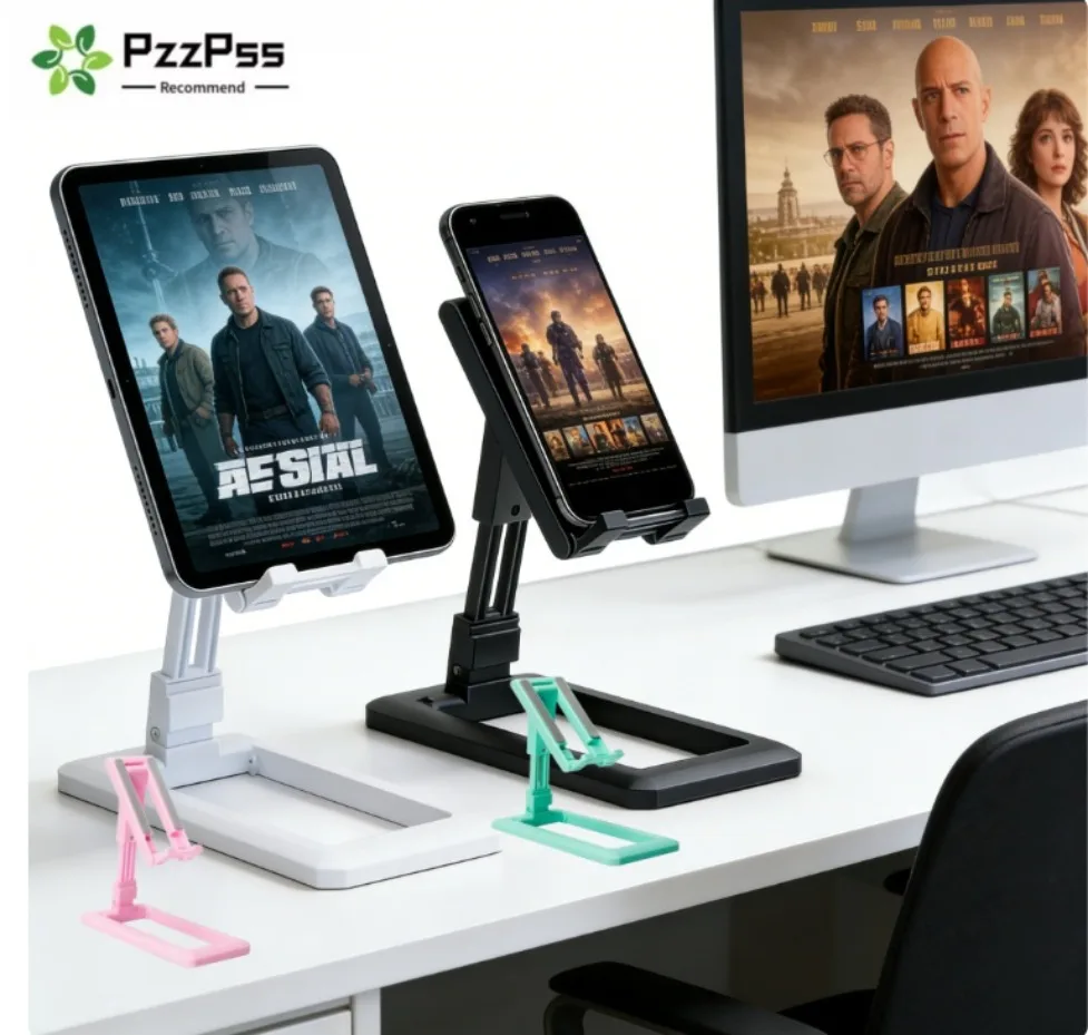 

PzzPss Foldable Tablet Phone Holder Desktop Mobile Phone Stand Adjustable Desk Bracket Smartphone Stand For iPad iPhone Samsung