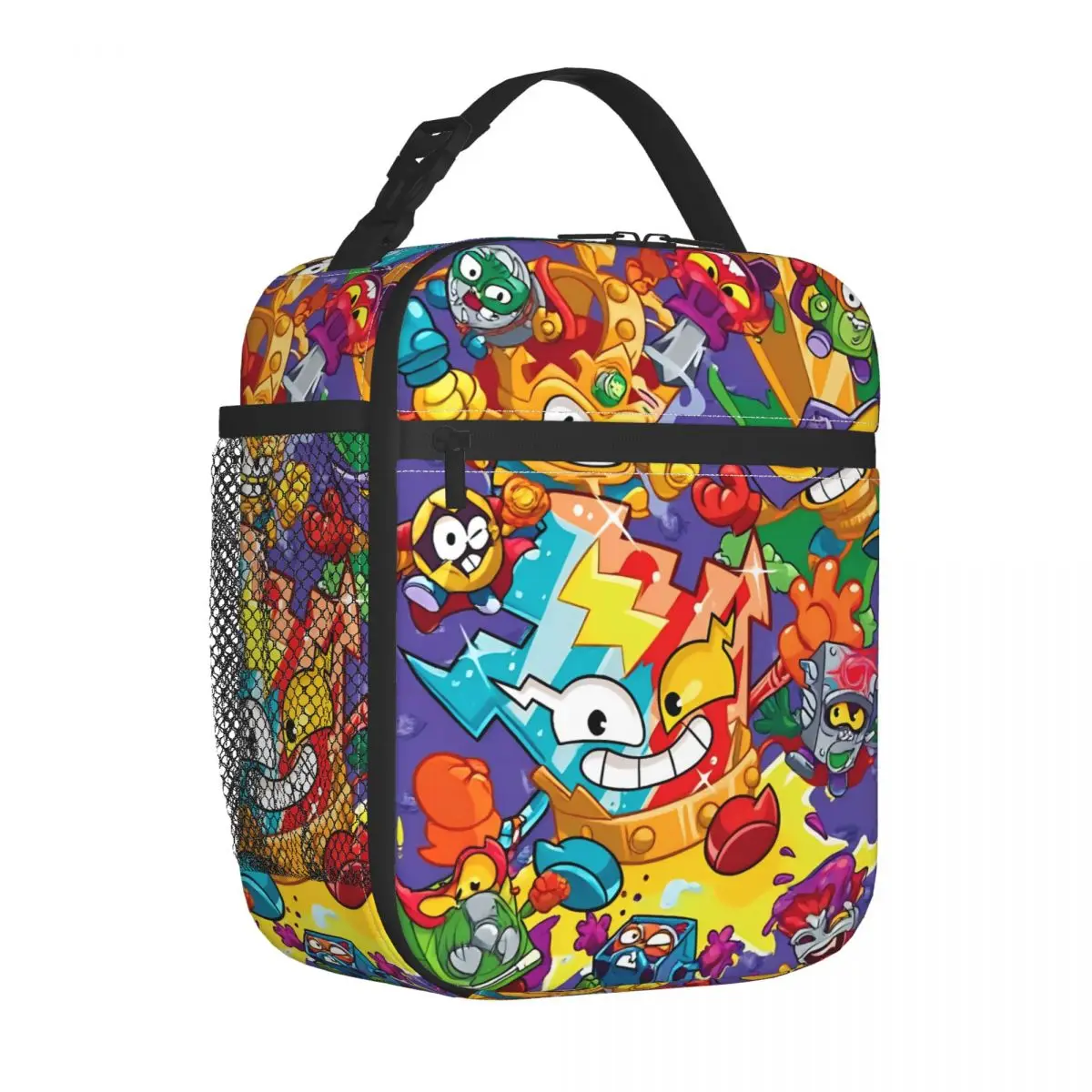 SuperThings الكرتون معزول الغداء حقيبة حقيبة حرارية قابلة لإعادة الاستخدام سوبر زينجز رياض الأطفال حقيبة محمولة علب الاغذية الغذاء حقائب اليد