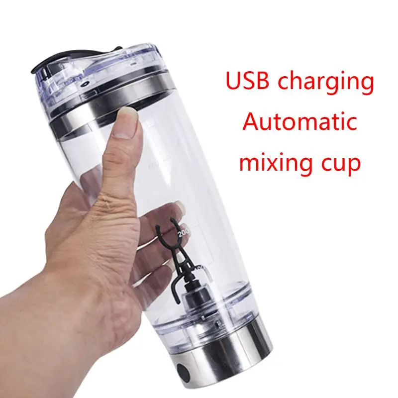 450ml/600ml USB Rechargeable Electric Mixing Cup Portable Protein Powder Automatic Shaker Bottle Leakproof Mixer