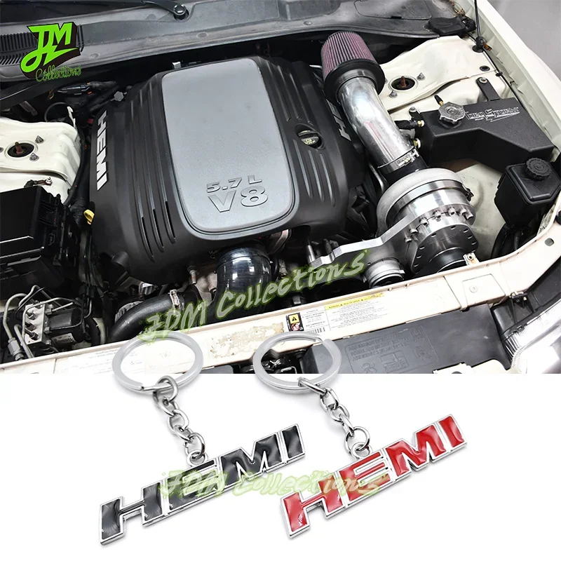 

HEMI Logo Key Chain Car Keychain Zinc Alloy 3D Keyring Creative Gifts For Dodge Charger Challenger Auto Key Pendant Accessories