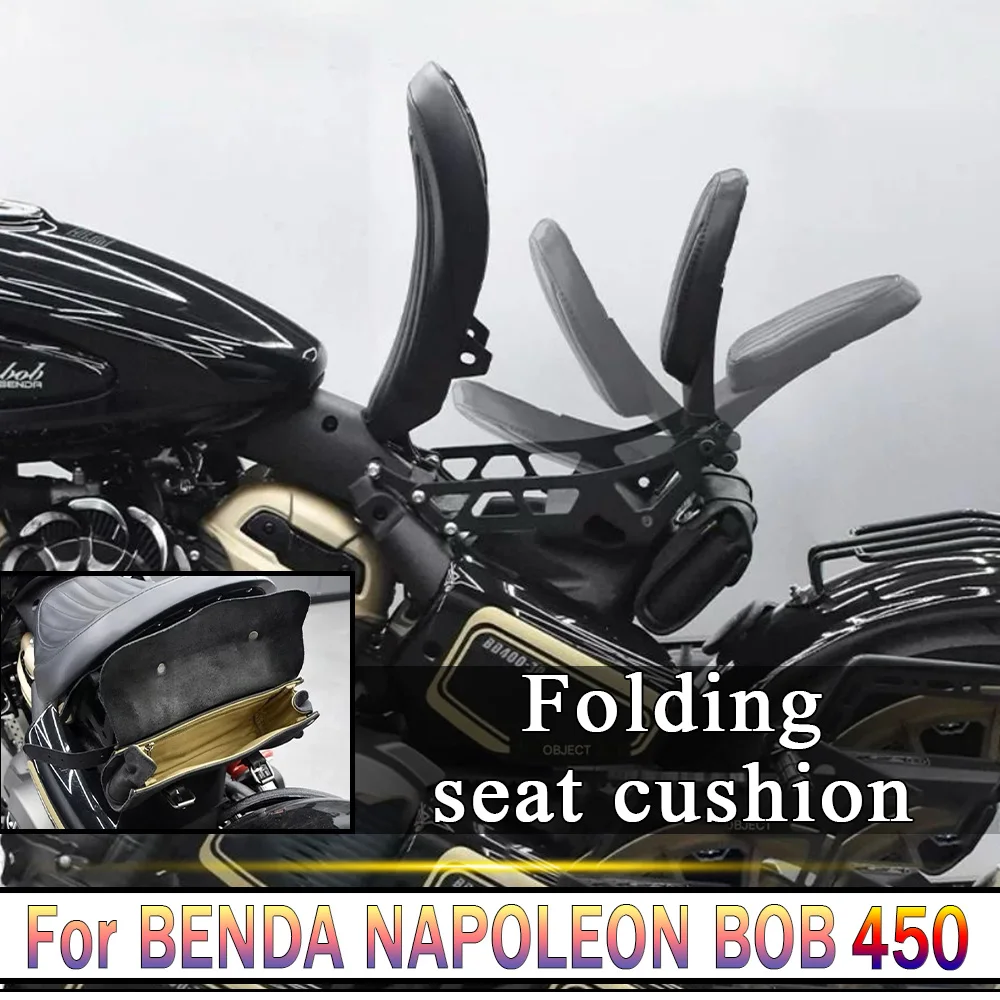 Folding Seat Cushion For Fit BENDA NAPOLEON BOB 450 BENDA NAPOLEON BOB 500 Concealed Double Seat Cushion With Seat Bag