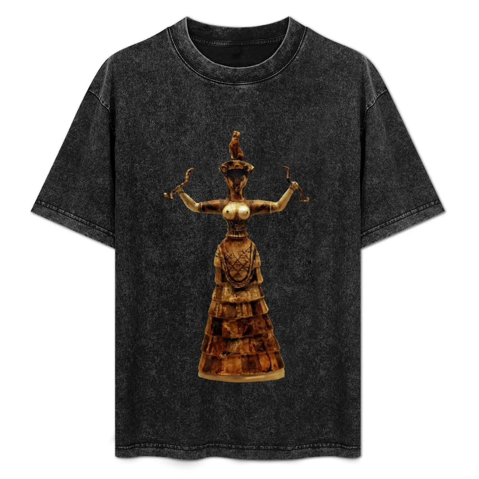 

minoan snake goddess T-Shirt Comfortable Daily Wear Tee