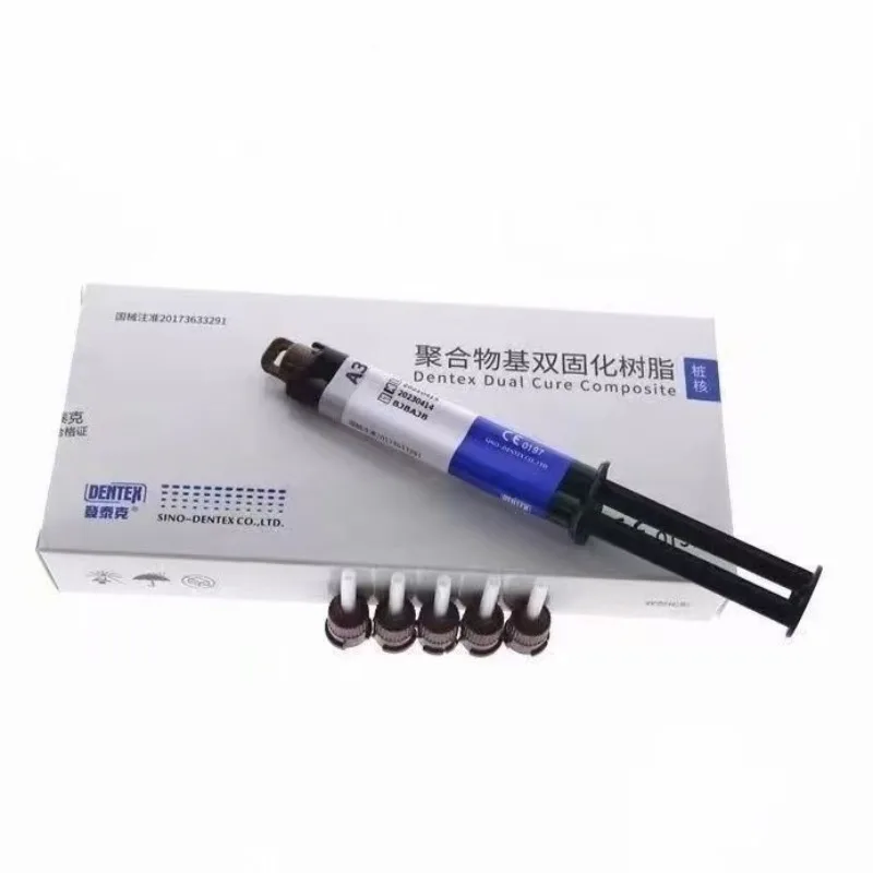 

Dental Materials Dual Curing Composite Resin 8g/tube Light Curing Nano Resin Adhesive Pile Core Resin Dental Oral Materials