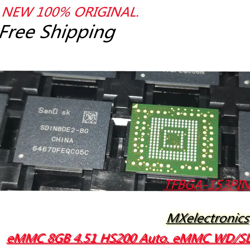 2PCS~10PCS/LOT 100% NEW SDIN8DE2-8G SDIN8DE2 BGA153 original EMMC 8g mobile phone flat chip