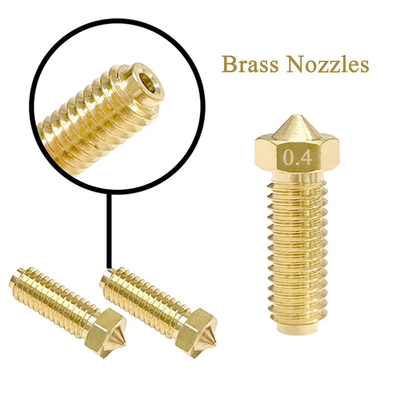 20PCS Barss Nozzles Kit For Kobra 2, 3D Printer 8PCS 0.4Mm And 3PCS 0.2Mm, 0.6Mm, 0.8Mm, 1.0Mm Nozzles Kit