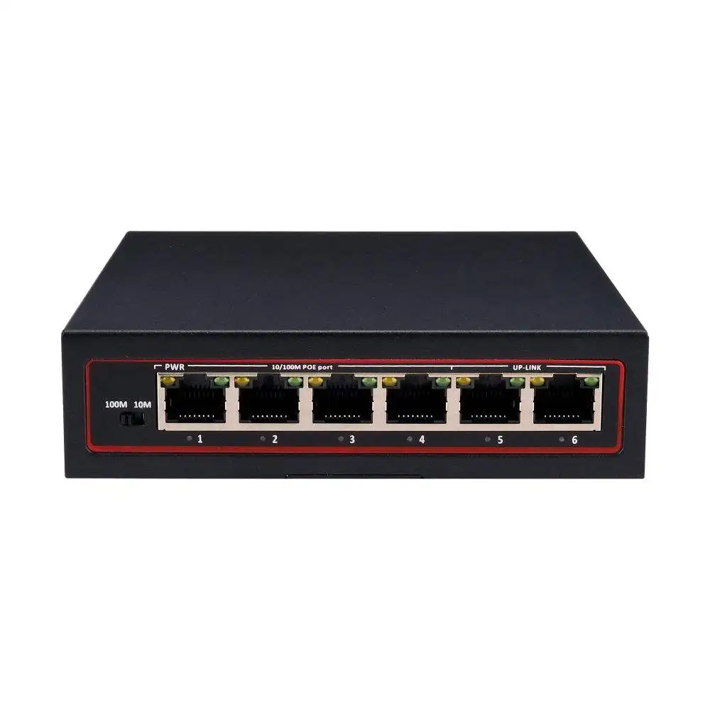 

Budget 60W POE Network Switch with SNMP 4+2 Port Uplink 100Mbps Ethernet 4-Port POE Switch switch gigabit