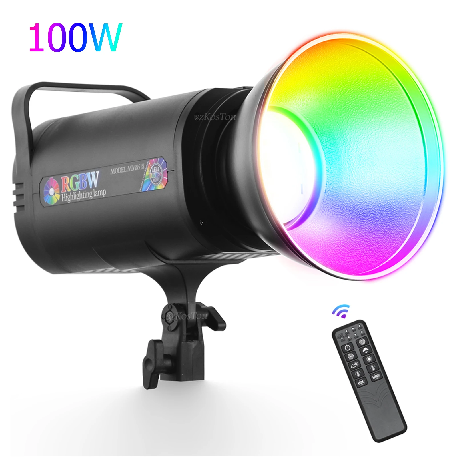 100W RGB LED Video Light Studio Lamp 1700K~12000K CRI 96+ Continuous Lighting With Control for Photography Video Lights