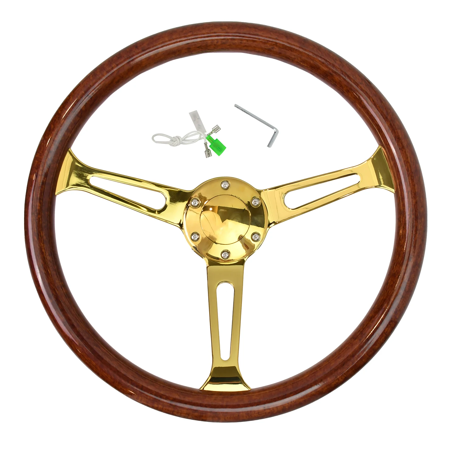 

Universal Vintage Fashion 380mm ABS Racing Steering Wheel Classic Car Style Durable Performance Steering Wheel