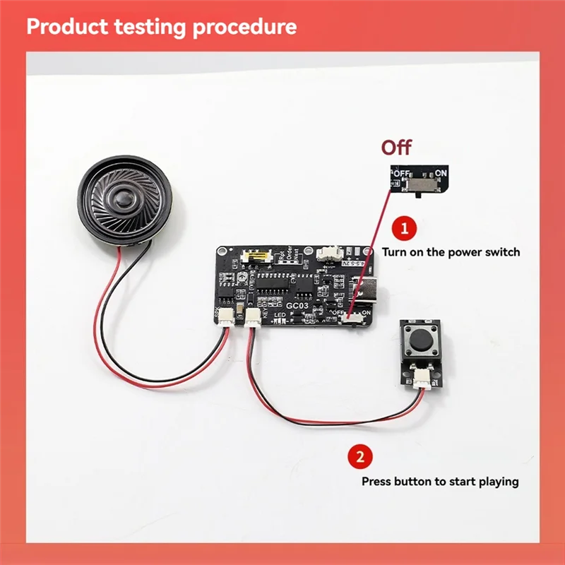 وحدة صوت قابلة للتسجيل مع تنزيل MP3 TYPE-C لصندوق الهدايا وبطاقة عيد الميلاد وعيد الميلاد وغطاء الموسيقى على الحائط BABGI