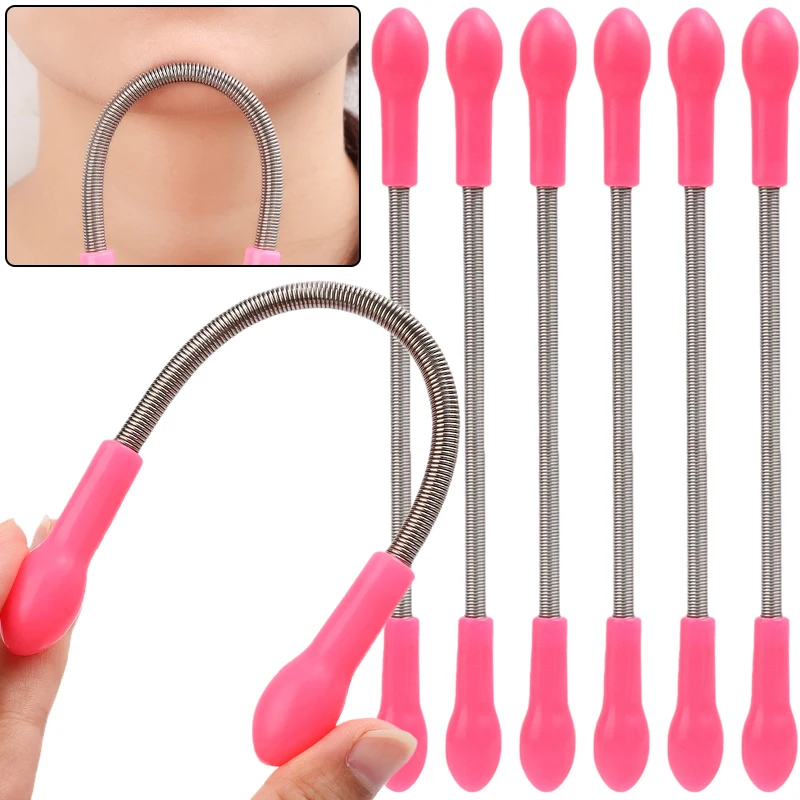 Lip Hair Remover Spring Epilator Women Girls Face Cheek Hair Removal Cream Beauty Shaving Threading Skin Care Strip Makeup Tools