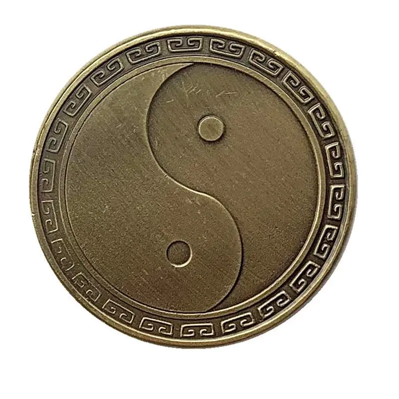 Taiji Bagua Coin Longfeng Fengxiang Love with Bronze Taiji Coin creative gifts Gift