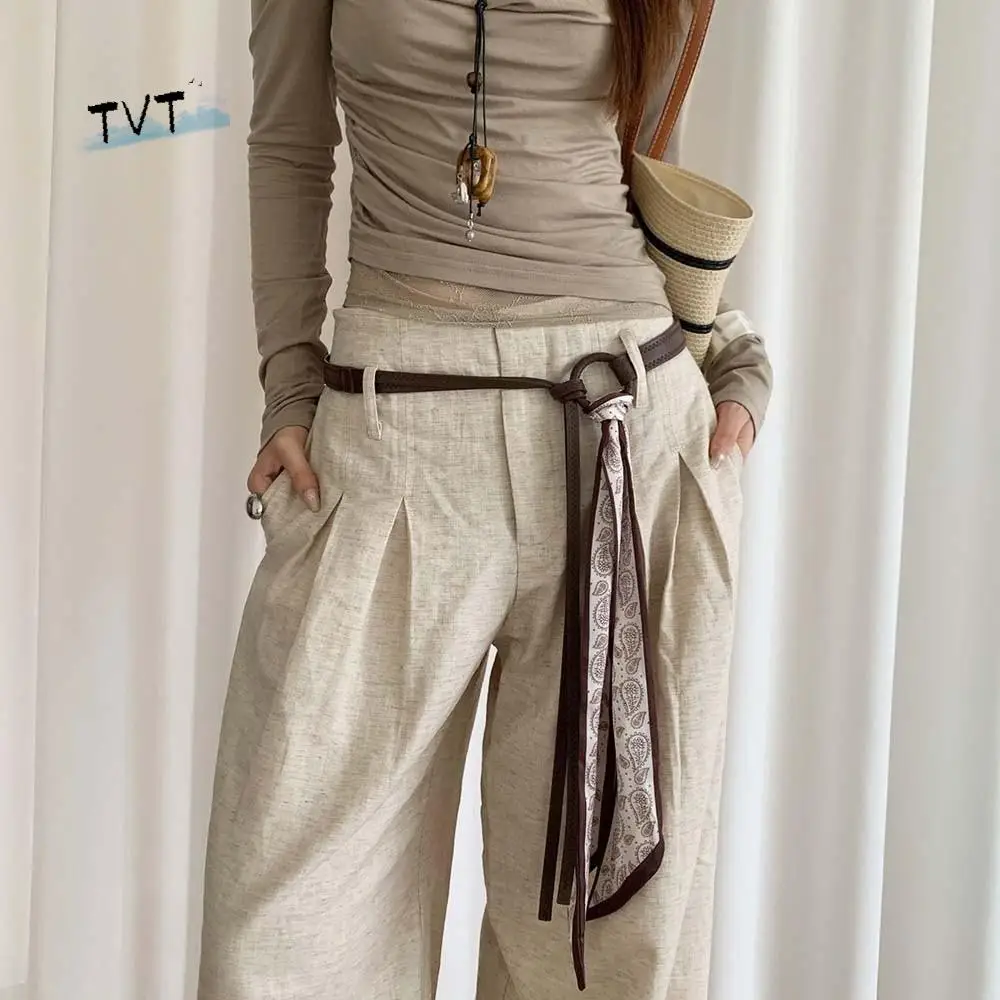 

Ethnic Style Cashew Printed Belt Adjustable Bohemian Style Retro Jacquard Waistband Soft Skirt Accessories Silk Tie Design Belt