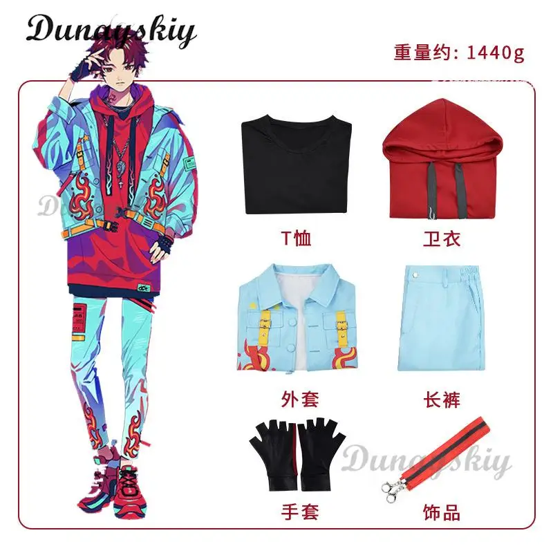 Paradox Live Allen Sugasano Cosplay Costume Printed Embroidered version HIPHOP Suit COSPLAYONSEN custom made