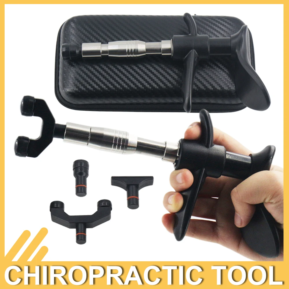 

300N Chiropractic Adjusting Tool Manual Correction Therapy Machine Pain Relief Neck Massager 4Heads Relaxation Joint