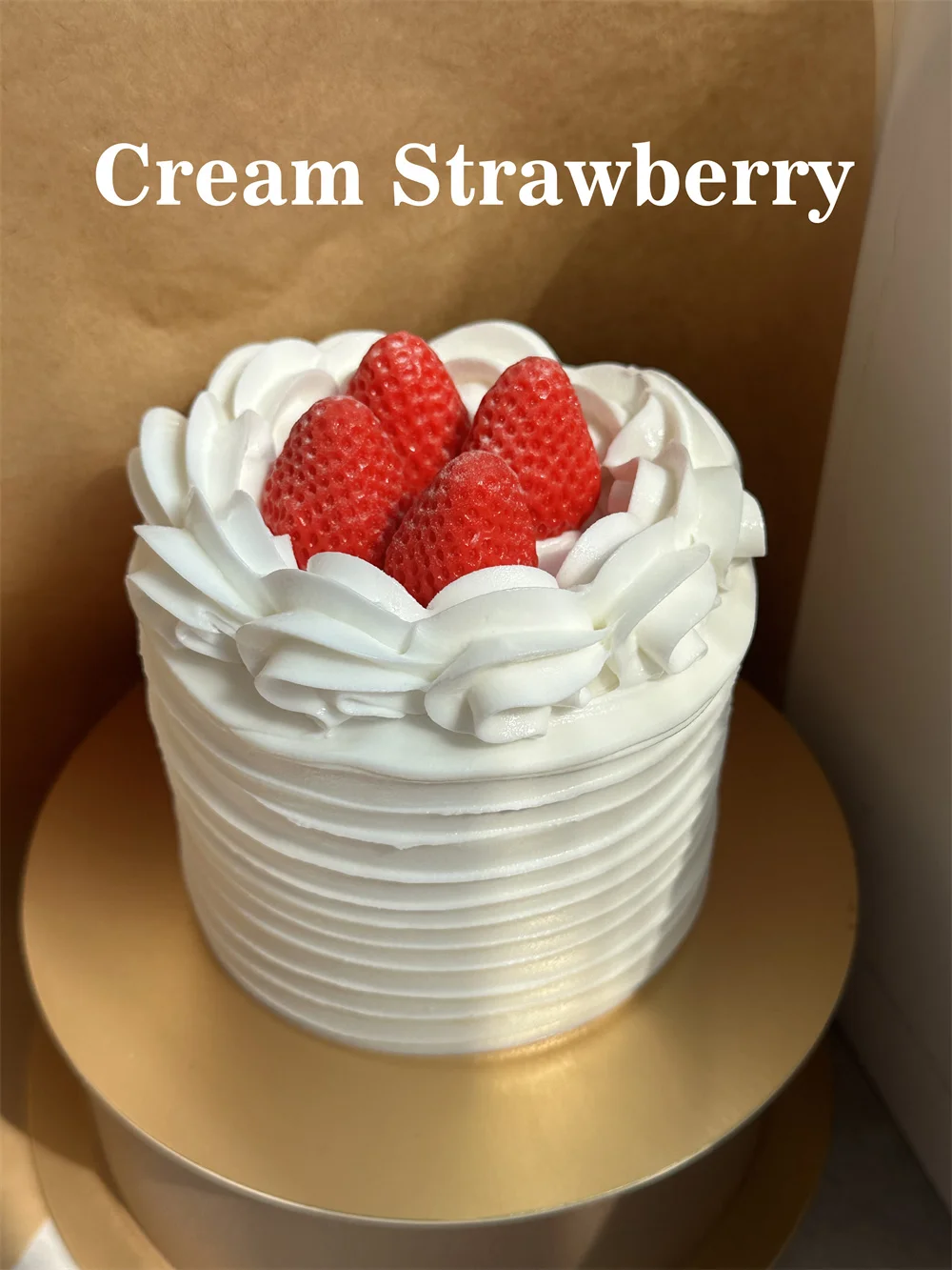 

4Inch Cake Model Whipped Cream Milk Powder White Chocolate Strawberry Simulation Food Sprinkled Sugar Dessert Decoration Sweet