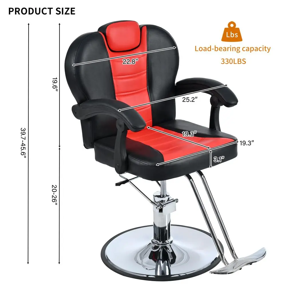 

Salon Chair, Styling Reclining Barber Chair,Seat Height 4046, Heavy Duty Hydraulic Pump,Adjustable Barber Chair Beauty Shampoo
