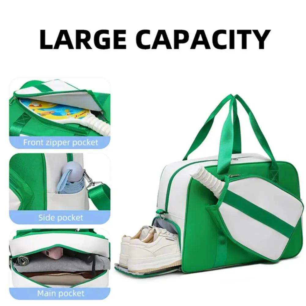 

Нейлоновая сумка через плечо для ракеток Pickleball с отделением для обуви Большая вместительная сумка для весла Pickleball Водонепроницаемый регулируемый ремень