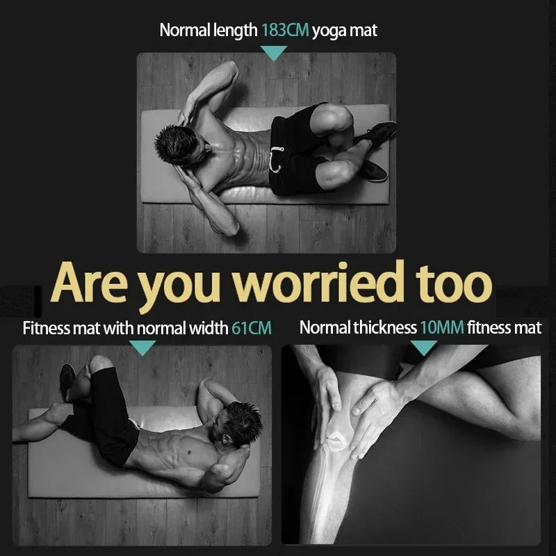 18 مللي متر سميكة اليوغا الحصير 183 × 60 سنتيمتر المضادة للانزلاق الرياضة اللياقة البدنية حصيرة الراحة رغوة اليوغا مات لممارسة اليوغا وبيلاتيس بساط جمباز
