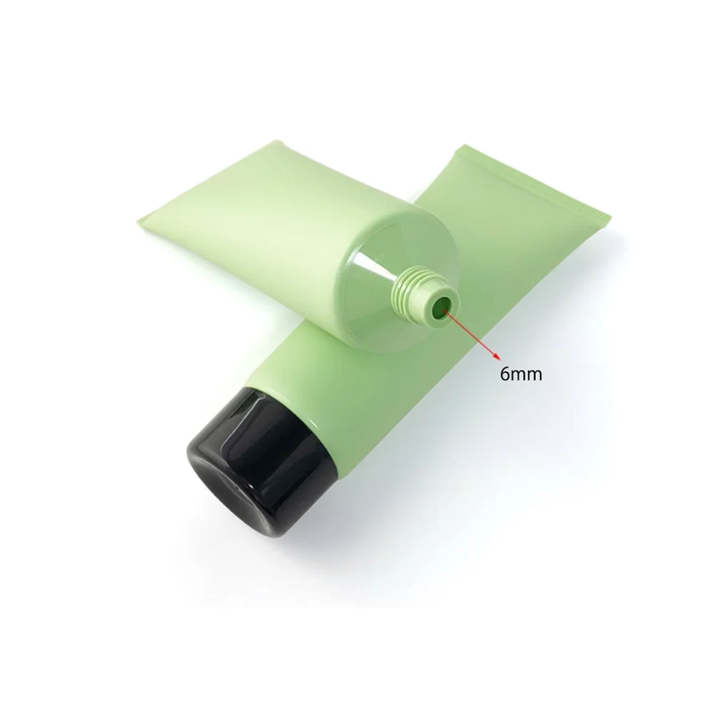 100g 100ml verde fosco squeeze garrafa creme de cuidados com a pele fundação loção corporal recarregável tubo macio recipiente cosmético vazio