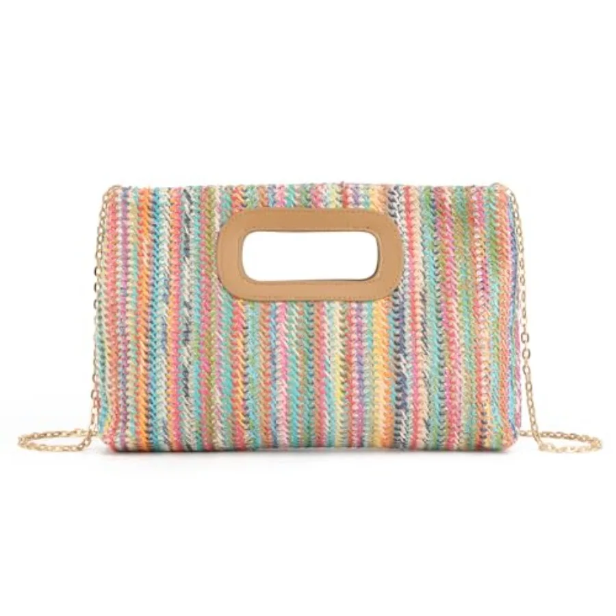 

Summer Clutch Purses for Women Evening Bag Fashion Top Handle Handbags for Wedding, Cocktail, Prom with Chain