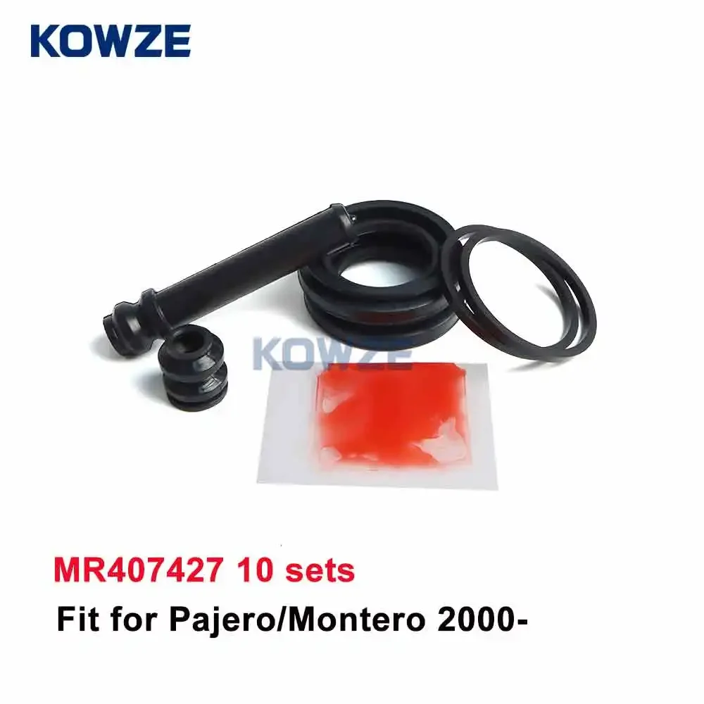 10 Sets Front Brake Caliper Repair Seal Kit for Mitsubishi Pajero Montero 2000- 2006- V6# V7# V8# V9# Grandis NA4W MR407427