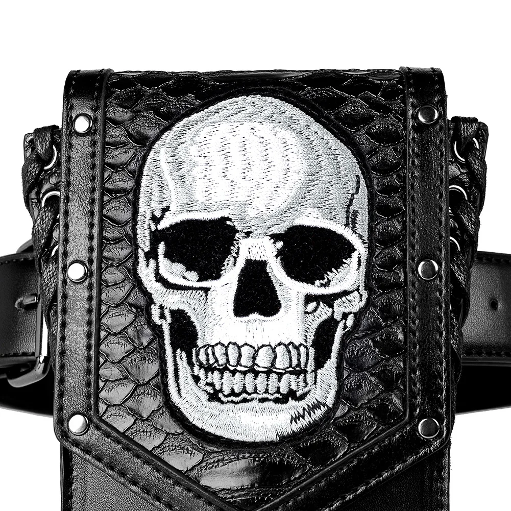 Punk Rock Stil weibliche Steampunk Motorrad Single Shoulder Umhängetasche Frauen Handy Taille Packs Tasche trend iges Accessoire