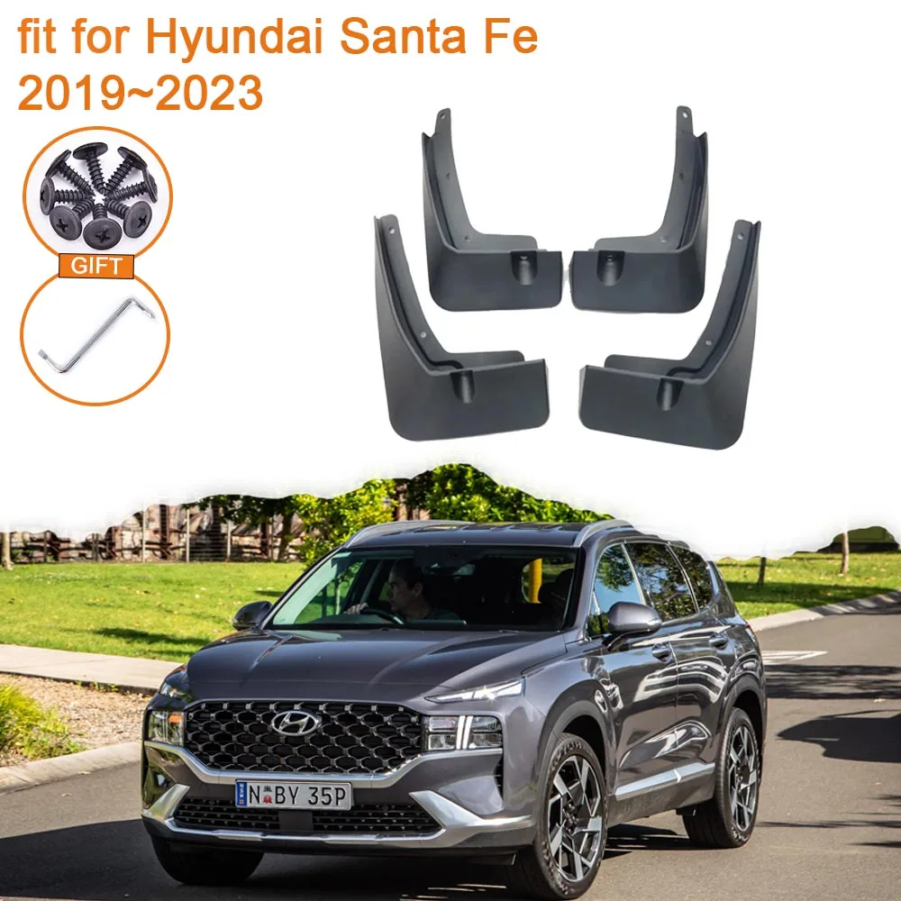 

Mudguards for Hyundai Santa Fe TM 2019 2020 2021 2022 2023 Accessories Mud Flaps Splash Guards SUV Fender Rear Wheels Car Stying