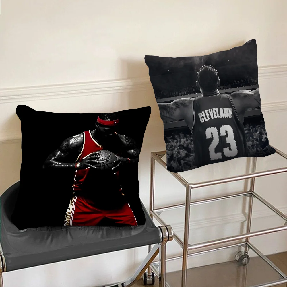 1 قطعة كرة السلة ستار L-ليبرون جيمس كيس وسادة وسادة مربعة غطاء الوسادة غرفة نوم أريكة غرفة الديكور غطاء وسادة غير رسمي