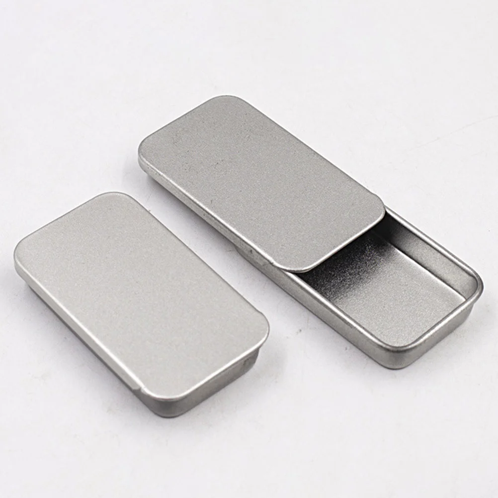 16 Pcs Push-pull Box Balm Compact Storage Small Tinplate Boxes Lip Practical Metal Tins with Lids Multi-function Candy