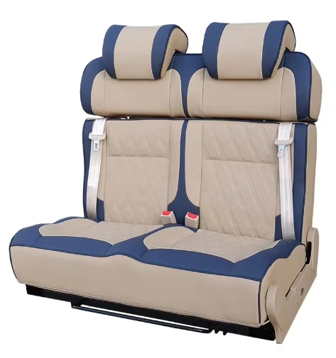 Comfortable Folding RV Camper Van Sofa Seat Bed 2 Passenger Seats for Motorhomes view 3