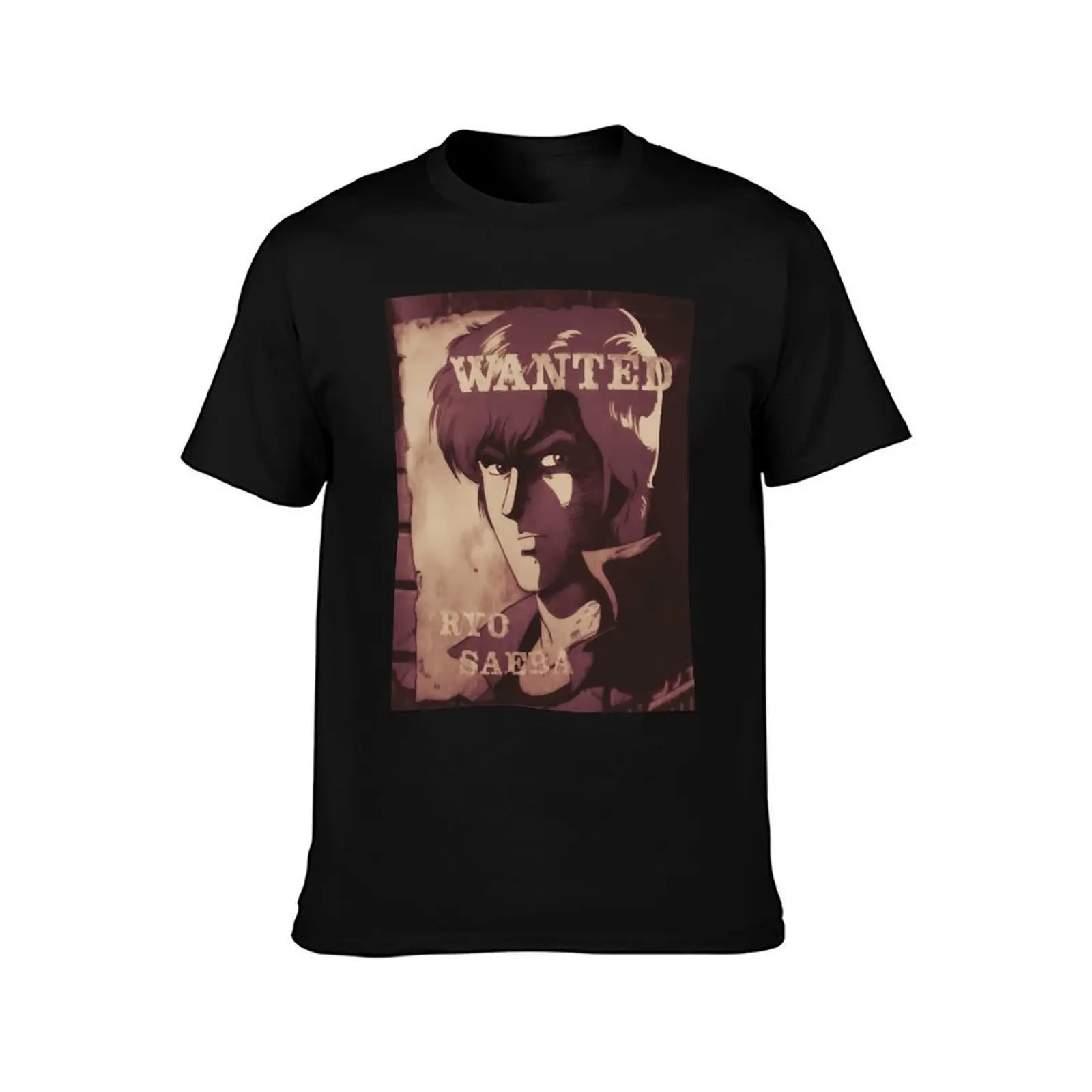 City Hunter - Wanted Ryo Saeba T-Shirt, Summer Casual Cotton Tee, Oversized Streetwear Tops, Vintage Graphic Print, 100% Cotton