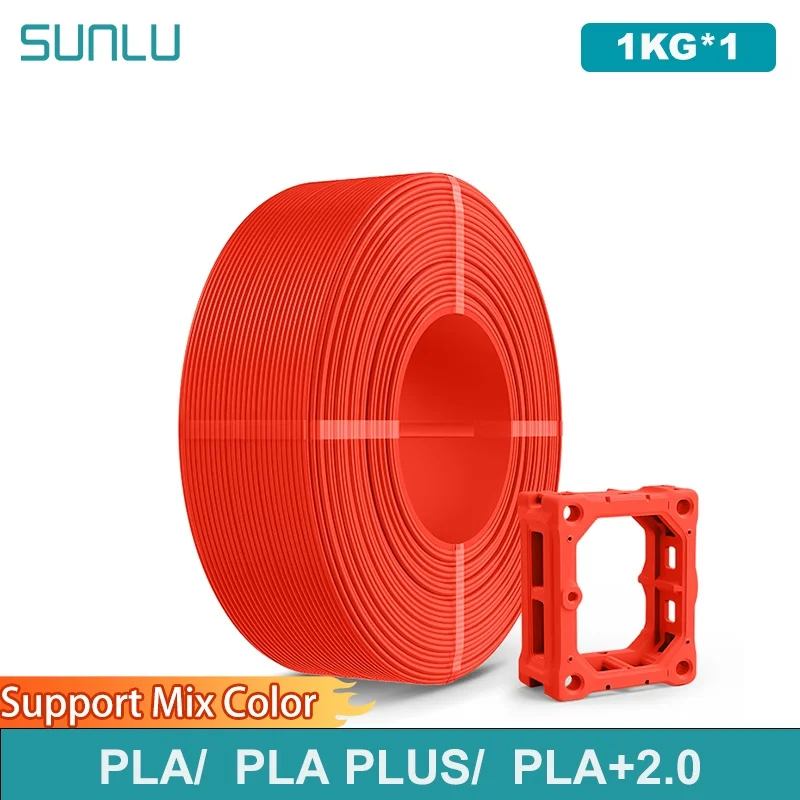 SUNLU 1 kg PLA/PLA PLUS/PLA+2.0 Filament 1,75 mm 1 kg ohne Tablett 3D-Drucker-Filament für 3D-Drucker und 3D-Stift, Refll-Filament