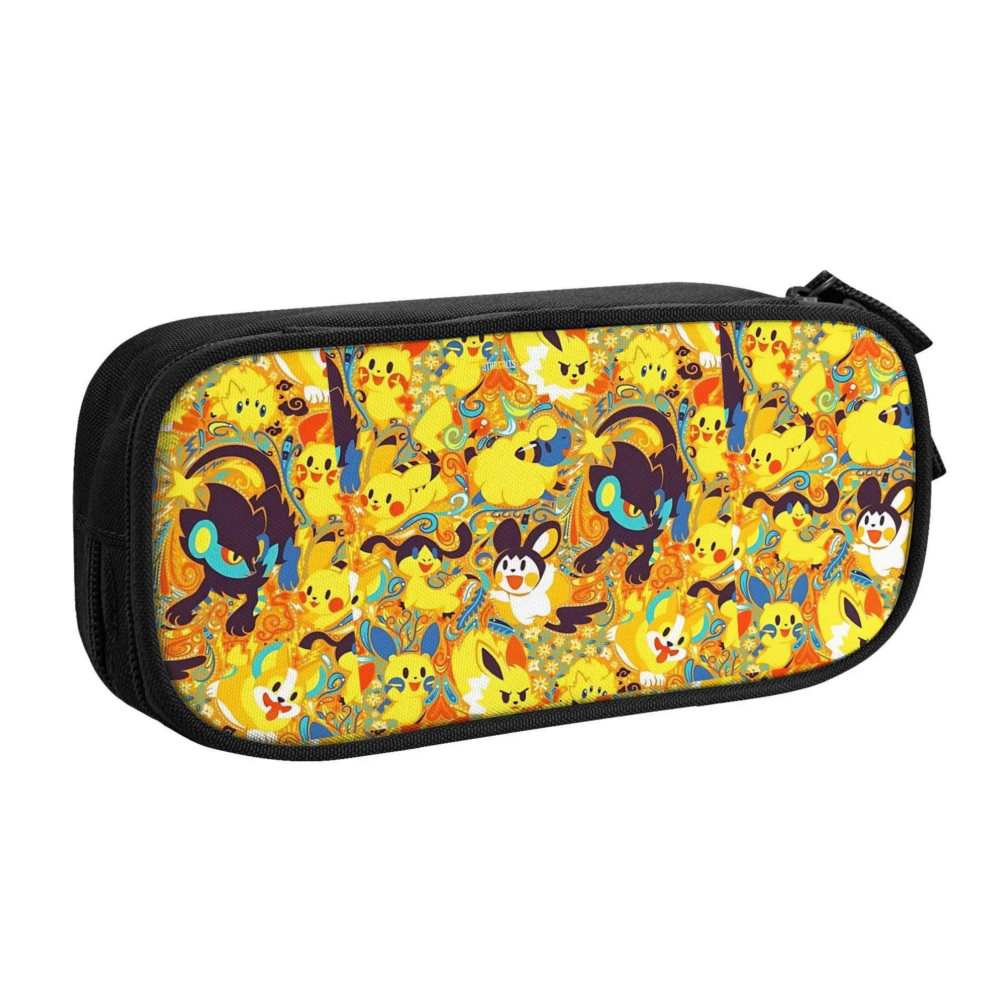 Custom Cartoon Pokemon Theme Large Capacity Bags for Child  School Pencil Bag for Boys Gilrs Kids