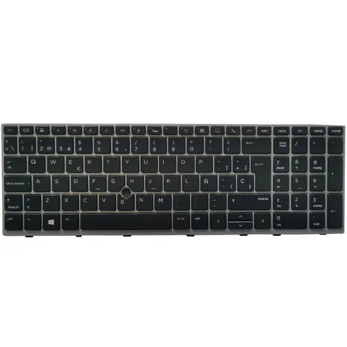 Imagen 2 del producto Nuevo teclado español para ordenador portátil HP EliteBook 850 G5 G6 marco plateado con teclado adhesivo