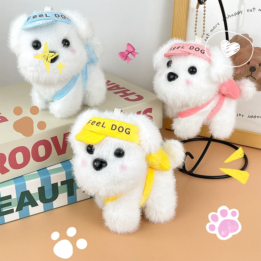 

Cute puppy plush pendant, puppy doll, creative keychain, school bag pendant, animal ornament, pendant, couple accessories, gifts