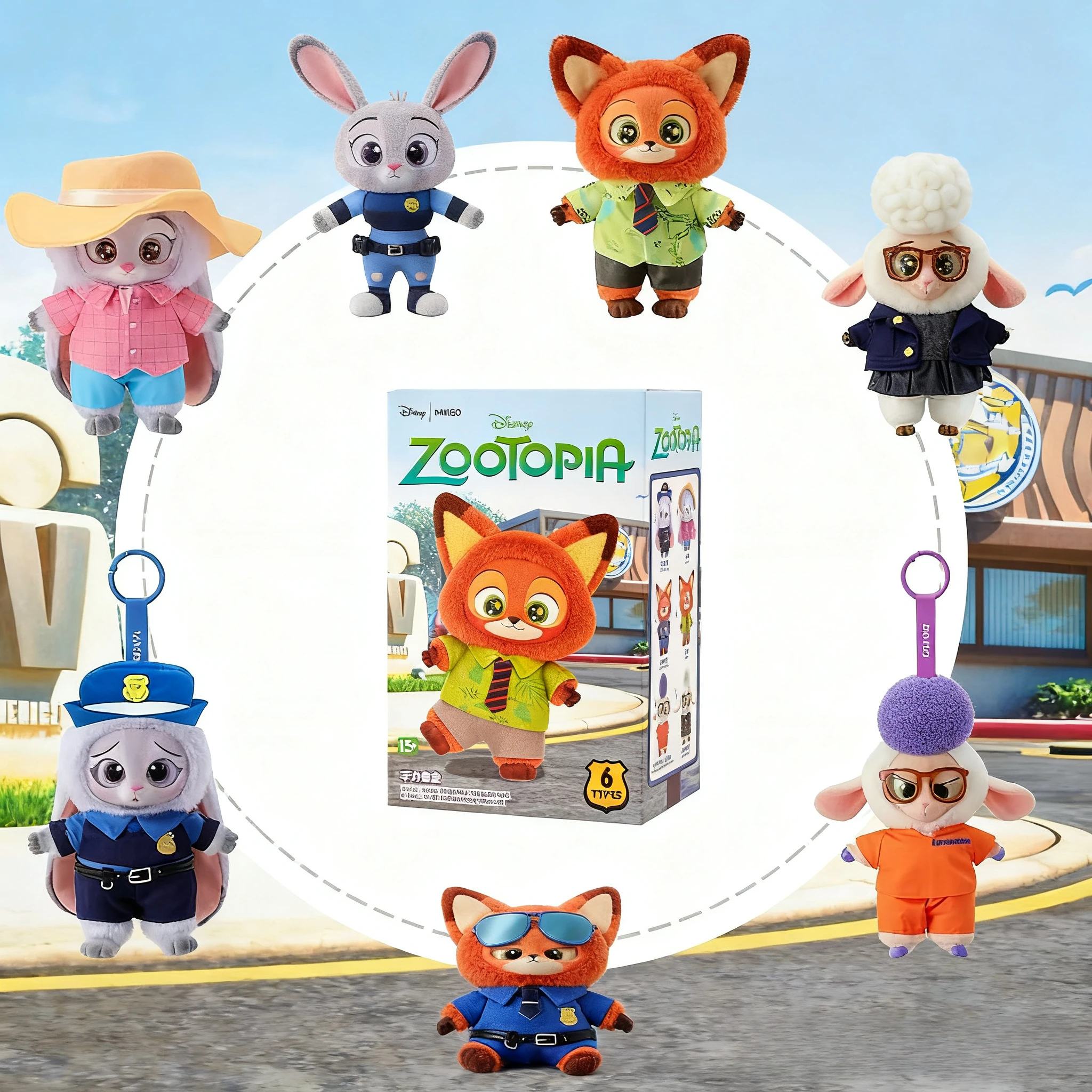 

HOT Toy ! Disney Zootopia 2 Plush Vinyl Keychain Blind Box Collectible Toy Gift for Girls Animal Mystery Trending Child Toys