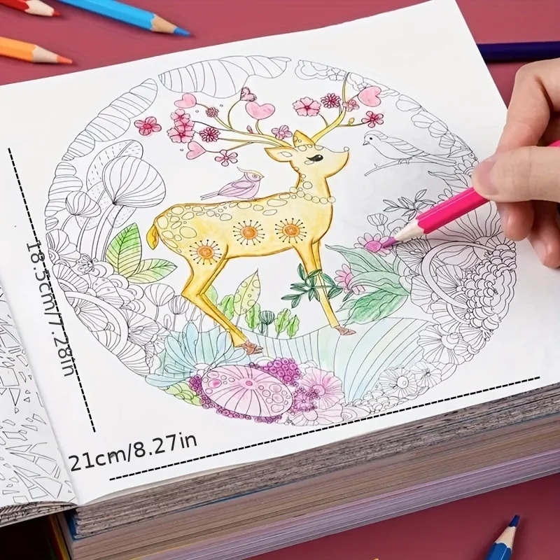 1 random copy adult anti pressure coloring book