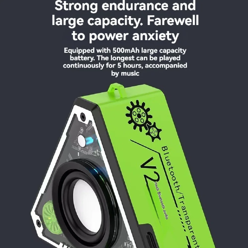 Mini Cool Mecha Altavoz Bluetooth Subwoofer HiFi Sonido envolvente Hogar al aire libre Altavoz Bluetooth inalámbrico portátil Reproductor de música