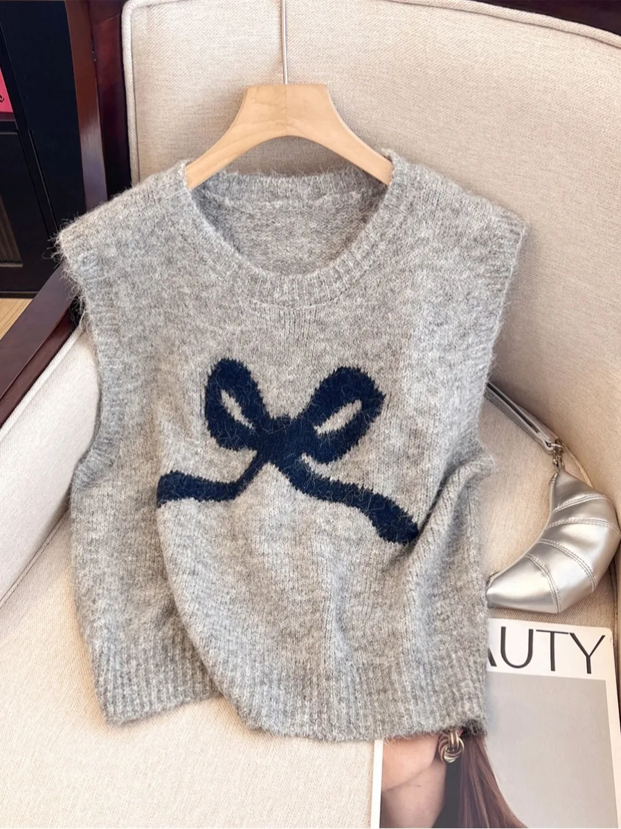 

Бархатный вязаный жилет с вышивкой в стиле ретро, женский осенне-зимний многослойный шерстяной трикотаж