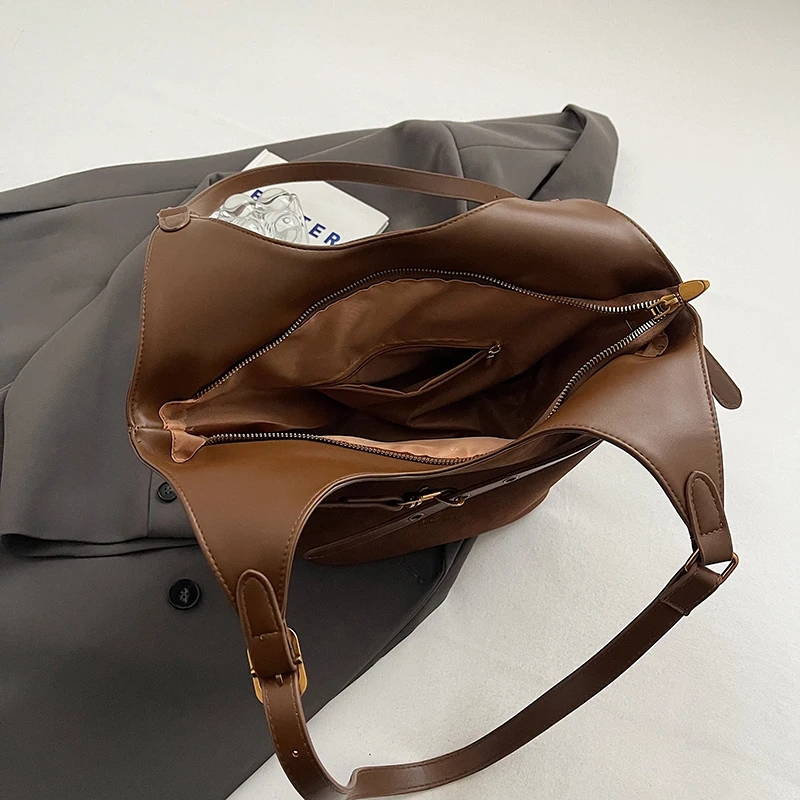 

Замшевая сумка-тоут для женщин, сумка-хобо, большая вместительная сумка через плечо в стиле ретро, замшевая сумка с напуском на молнии для покупок, путешествий