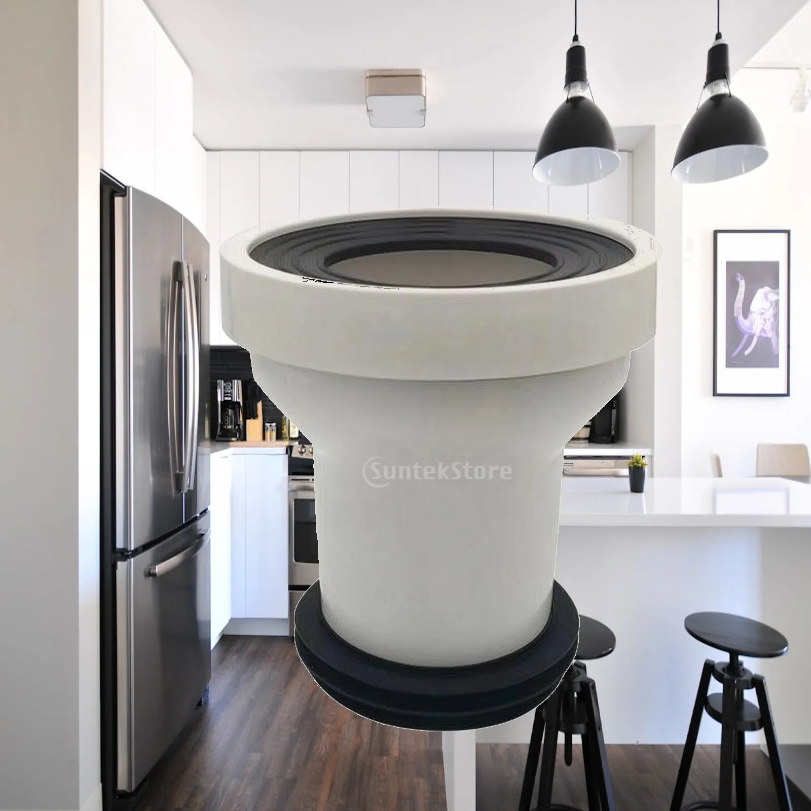 Durable Toilet Waste Connector PP Material with Smooth Interior for Clog Resistant Drain and Secure Fit Toilet Part