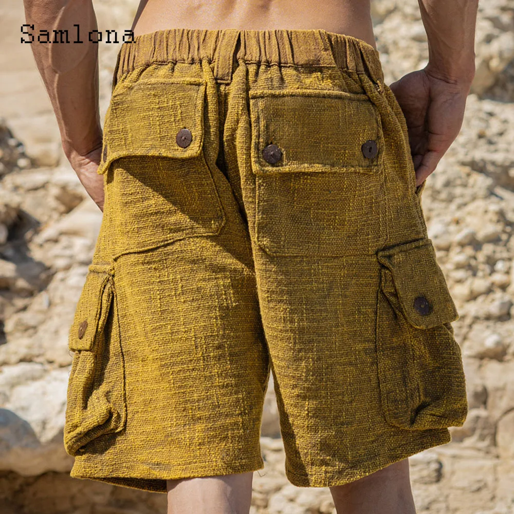 America and Europe Fashion Cargo Shorts Latest Summer Multi-pockets Short Pants Male Casual Skinny Beachwear Mens Clothing 2024